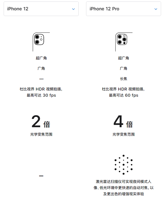 禄丰苹果手机维修分享苹果 iPhone 12 与 iPhone 12 Pro 选哪款 